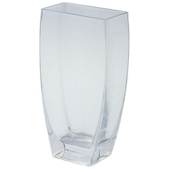 CC Home Furnishings 10" Tapered Rectangle Tabletop Glass Vase