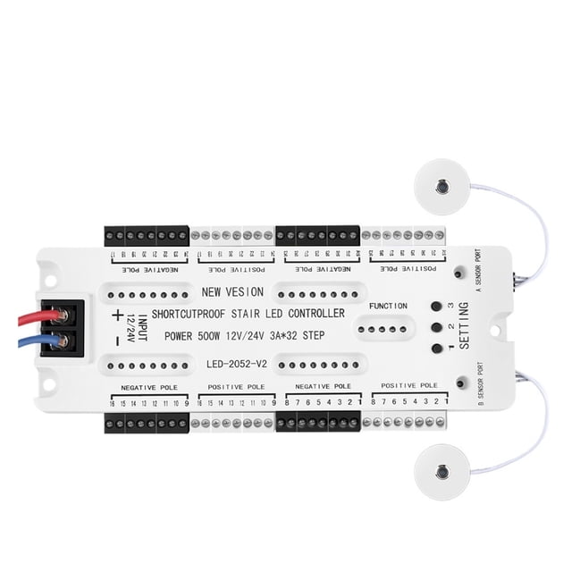 Prevent Short Circuit Controller Stair LED Motion Sensor Light DC12V/24V Ladder Night Light 32 Channels ,Easy to Install