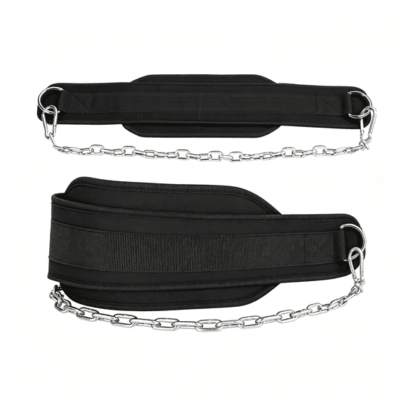 BESTSKY 2-In-1 Weightlifting Belt & Dip Belt with 36.7 in Rope,Double-Layer Weight Lifting Belts,Powerlifting Gym Weighted Belt for Pull Up Squat
