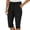 Black, variant on Capri Pants for Women Spring Summer Elastic High Waist Row Up Hem Cropped Hiking Pants with Pockets Womens Capris