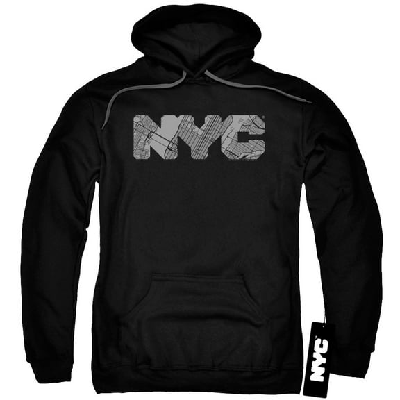 New York City - Nyc Map Fill - Pull-Over Hoodie - X-Large