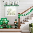 thumbnail image 6 of Kitchen Valances for Window, St. Patrick's Day Dwarf with Gold Coin and Horseshoe Light Filtering Rod Pocket Valance Curtain, Green Plaid Short Curtains Window Topper for Bedroom Living Room 42x12in, 6 of 9