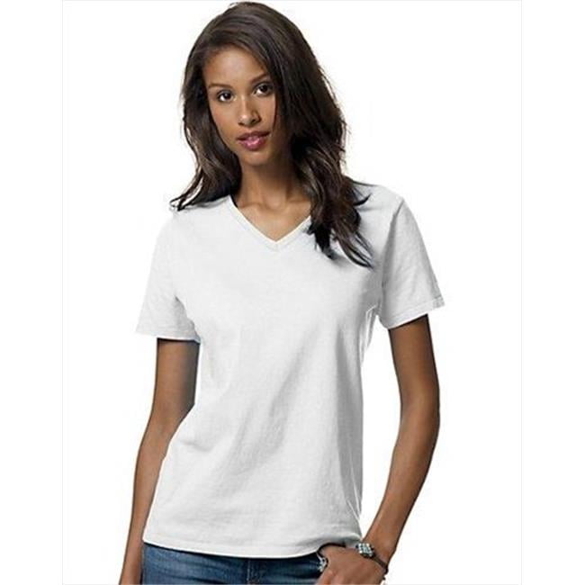 women's relaxed v neck tee