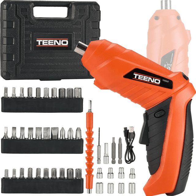 Atornillador Inalambrico Teeno De 3.6v, Kit De 46 Piezas