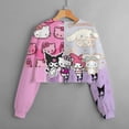 thumbnail image 4 of Nueva sudadera con estampado elegante de dibujos animados Kuromi para niñas y jóvenes de moda de otoño, vestido informal con capucha para juego de cumpleaños, 4 of 5