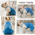 thumbnail image 2 of YUEHAO Fashion Dog Clothes Pet Jean Overalls Clothes Pet Pant Dog Washed Denim Bib L, 2 of 7