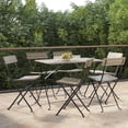 thumbnail image 1 of vidaXL Folding Bistro Chairs 6 pcs Grey Poly Rattan and Steel, 1 of 5