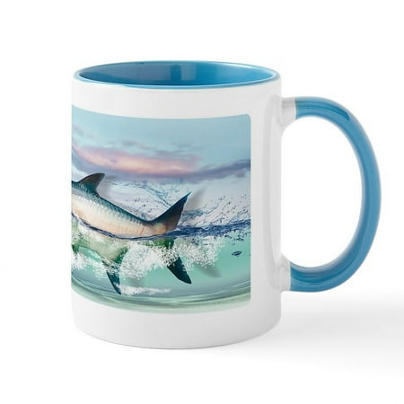

CafePress - Tarpon Chase Mug - 11 oz Ceramic Mug - Novelty Coffee Tea Cup
