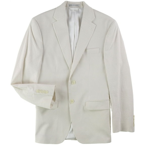 Ralph Lauren Mens Ultraflex Two Button Blazer Jacket, Off-White, 36 Short
