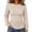 Beige, variant on KyCheLot Womens Long Sleeve Ribbed T-Shirts Crew Neck Solid Color Tops Casual Pullover Dailywear