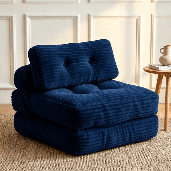 Folding Sofa Bed, Convertible Chair With Pillow Foldable Couch With Back Support, Portable Fold Out Chair Bed For Living Room Bedroom