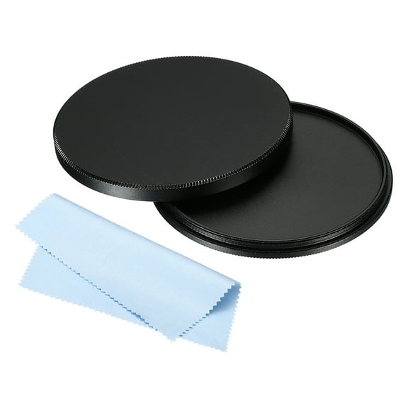 62mm Lens Filter Stack Cap, Aluminum Lens Cap Alloy Filter Stacks Protective Case with Cleaning Cloth