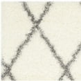 thumbnail image 5 of SAFAVIEH Montreal Vesela Geometric Diamonds Shag Area Rug, Ivory/Grey, 4' x 6', 5 of 6