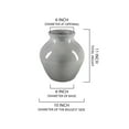 thumbnail image 6 of 10.5-Inch Tapered Speckled Gray Ceramic Vase, Contemporary, 6 of 7