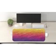 thumbnail image 2 of Abstract Computer Mouse Pad, Watercolor Style Ombre Effect Hand Drawn Brush Strokes in Warm Tones, Rectangle Non-Slip Rubber Mousepad Large, 31" x 12", Purple Orange and Yellow, by Ambesonne, 2 of 2