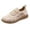 Beige, variant on 2026 Womens Breathable Knit -On Walking Shoes Comfortable Summer on Loafers Width Orthopedic Casual Backless Sneakers Dressy Flat Clogs Tennis Mules and Slide in with Arch Support
