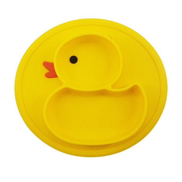 Plato para niños pequeños, platos portátiles para bebés para niños pequeños, mantel individual de silicona apto para lavavajillas y microondas