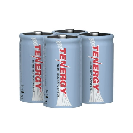 Tenergy 4 Pack D 10,000mAh NiMH Rechargeable Battery