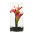 thumbnail image 2 of 12” Calla Lily Artificial Arrangement in Cylinder Glass by Nearly Natural, 2 of 4