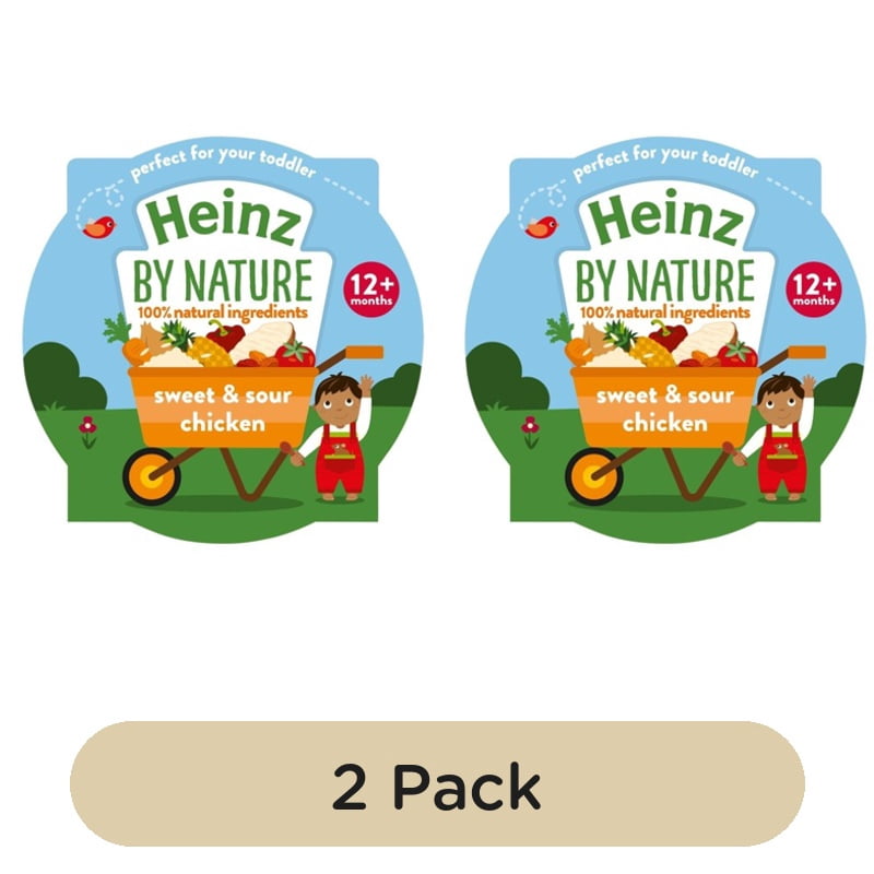 Heinz Sweet & Sour Chicken Baby Food Tray 1+ Year 200g, British Import (Pack of 2)