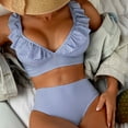 thumbnail image 4 of Afdoent Women's Bikini Sets Women High Waisted Bikini Push Up Two Piece Swimsuits Vintage Retro Ruched High Waist Print Bikini Set Vintage Swimwear, 4 of 6