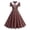 Wine, variant on Bnwani Audrey Hepburn Style Dresses,Women's Dresses,Vintage,Peter Pan Collar,Polka Dot,Color Block,Yellow,XL