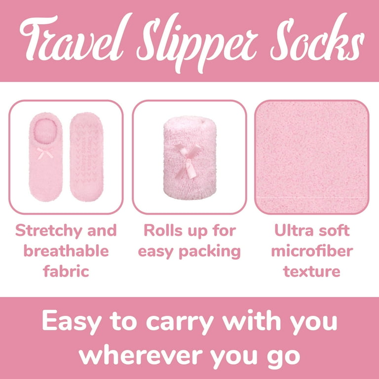 Calcetines De Microfibra Super Suaves BambooMN - 3 Pares, Antideslizantes, Ideales Para Viajes Y Casa