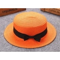 thumbnail image 2 of JAJAHO Kids Straw Hat For Boys Girls Summer Wide Brim Cap Sun Visor Hats Sun Protection Beach Hats Bowknot Floppy Cap, 2 of 3