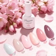 thumbnail image 3 of 6 Pcs Gel Nail Polish Kit,Milky Blush Pink with Glitter Gel Polish Quick Dry Soak Off UV LED Nail Polish Gift 10ML, 3 of 10