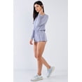 thumbnail image 3 of Saronite Basics Round Neck Long Sleeve Tie-back Rayon Romper Set (Women's), 3 of 4