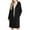 Black, variant on Long Trench Coat with Hood Womens Single Breasted Dressy Casual Wool Blend Peacoat Jacket Pockets Winter Overcoat (XL, Red)