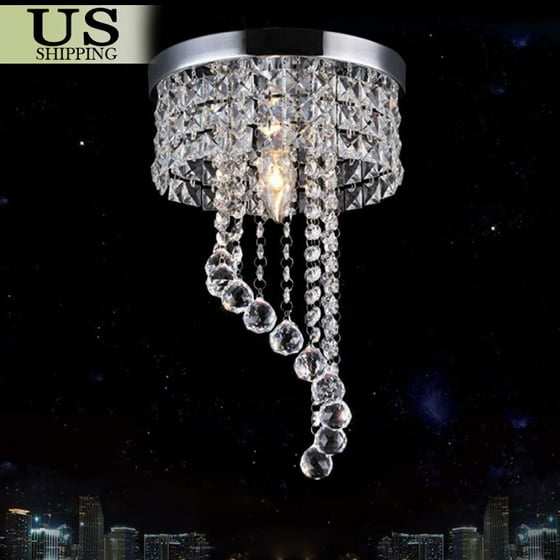 Modern Crystal Chandelier Lighting Flush Mount Led Ceiling - Chandelier Suitable For Bathroom Modern Crystal Chandelier Lighting Flush Mount Led Ceiling - Chandelier Suitable For Bathroom