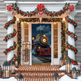 thumbnail image 7 of Festive Christmas Themed Vintage Steam Train Design Background Party Decoration Backdrop Banner for Holiday Gatherings Christmas Celebrations Family Parties Winter Events, 7 of 7