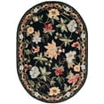 thumbnail image 3 of Safavieh Chelsea Gisselle Bordered Wool Area Rug, Black, 4'6" x 6'6" Oval, 3 of 14