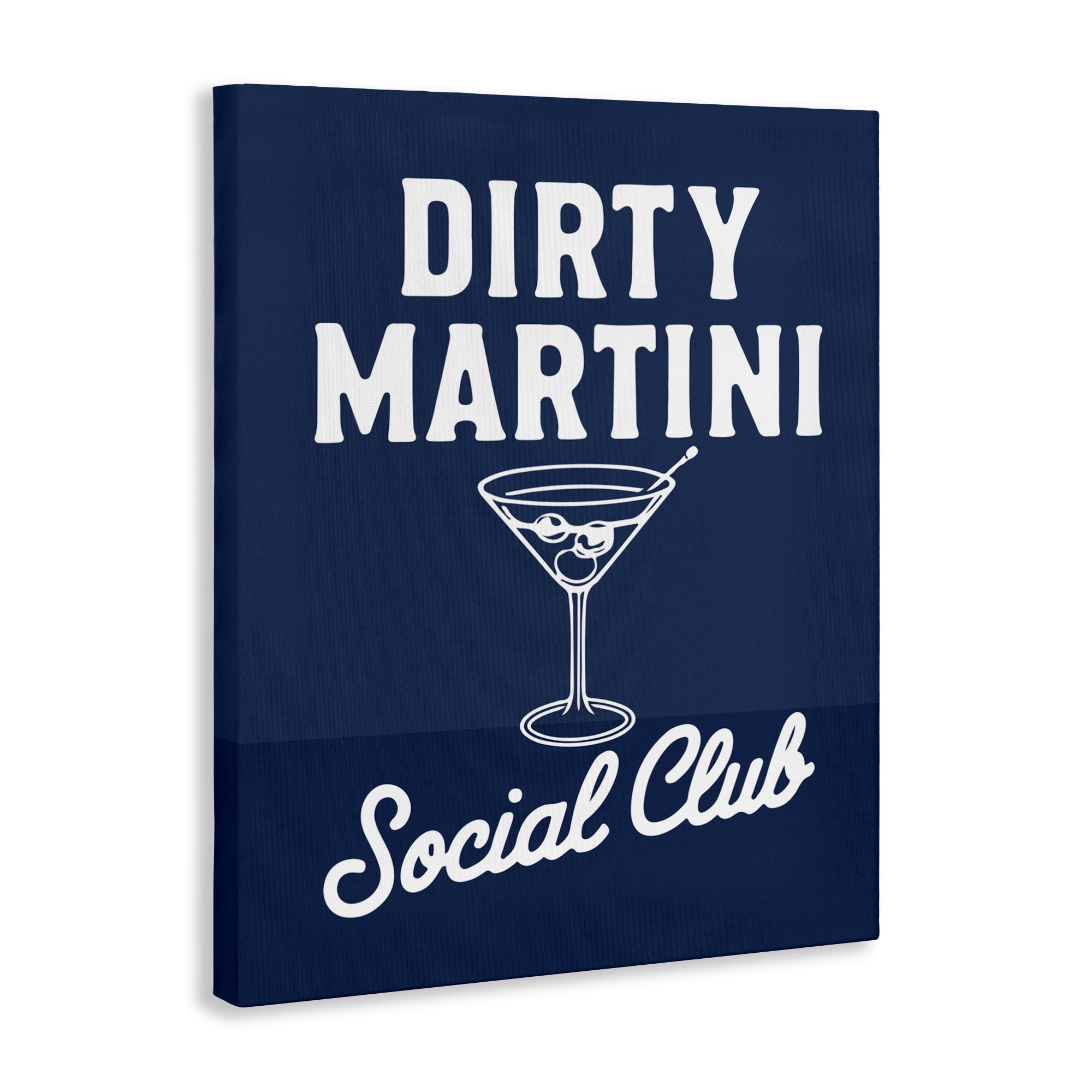 Stupell Industries Retro Dirty Martini Club Canvas Wall Art, design by Lettered and Lined