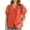 Orange, variant on Blouses For Women, Women's Summer Button Down Shirts Short Lantern Sleeve V Neck Cotton Cute Dressy Casual Ladies Tops Blouses