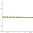 thumbnail image 4 of Real 14kt Yellow Gold 2.75mm Extra-Light Diamond Cut Rope Chain Chain Bracelet; for Adults and Teens; for Women and Men, 4 of 4