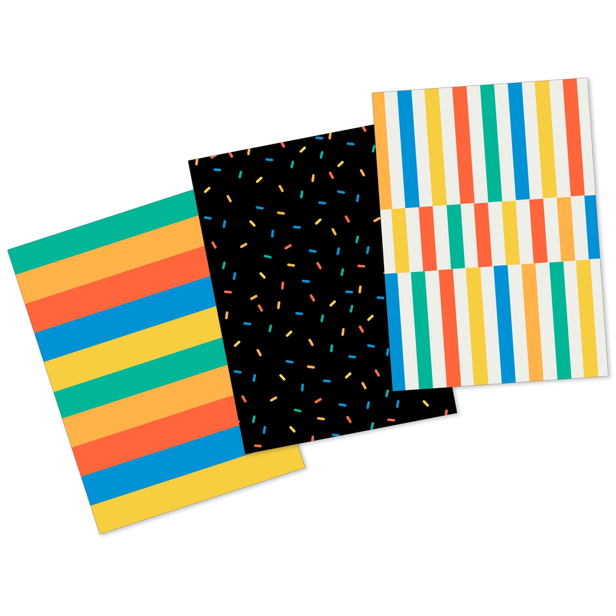 Hallmark 3-Pack Small Gift Box Bundle (Confetti and Stripes)