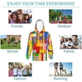 thumbnail image 5 of Kdxio Colorful Plastic Blocks Pattern Pattern Boys Athletic Unisex Boys Girls Hoodie with Pocket Sweatshirts-X-Large, 5 of 6
