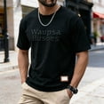 thumbnail image 2 of sususu Shirts for Men Graphic Tees , Men's Undershirts , Fashionable Stamp Print Crew Neck Short Sleeve Tee For Men Casual Comfort Fit Basic Top Daily Wear Summer T-Shirt, 2 of 4