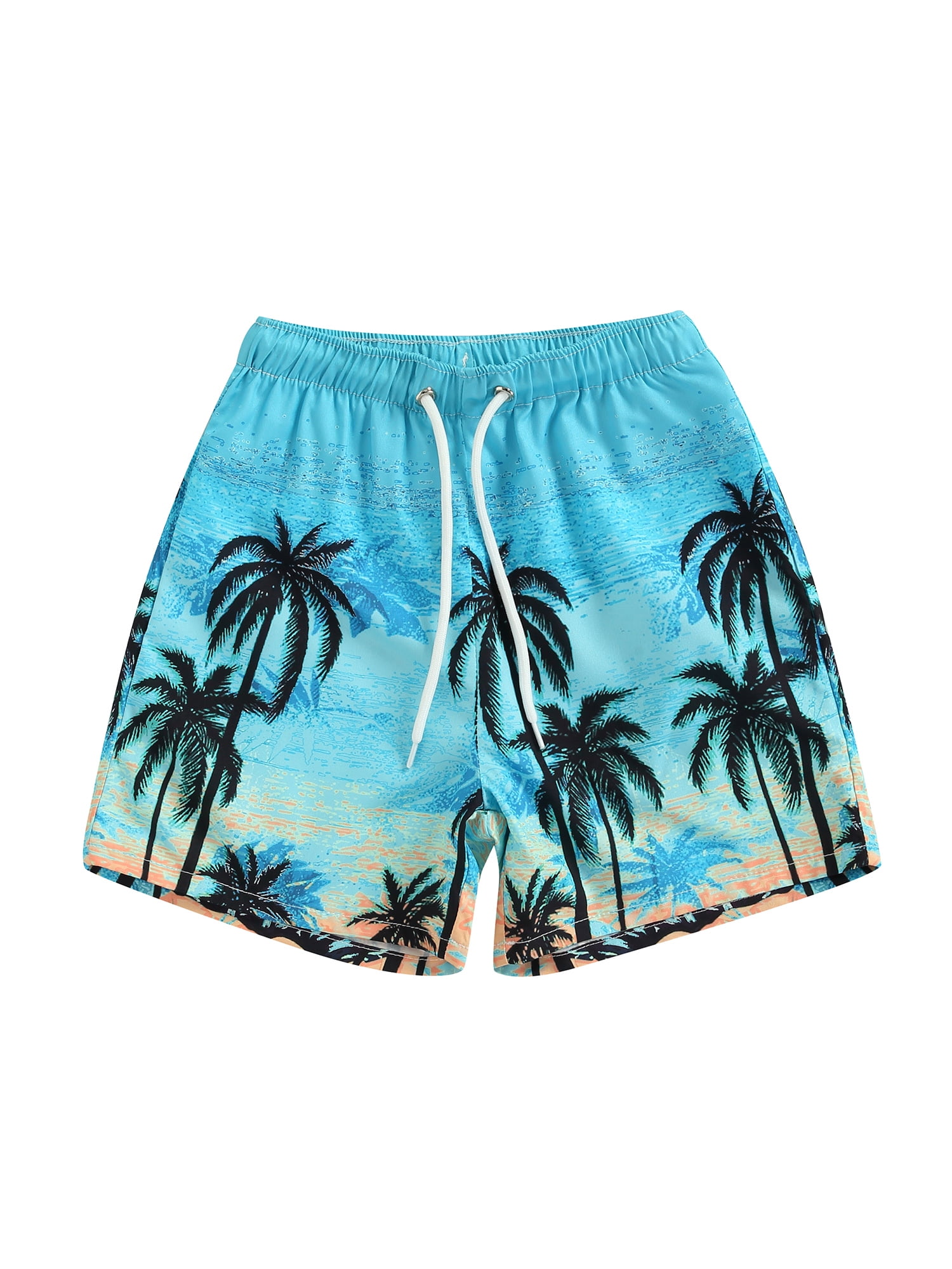 Toddler Baby Boy Hawaiian Beach Shorts Pineapple Leaf Print Swim Trunks Kids Broad Shorts Surf Swimwear 