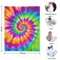 thumbnail image 4 of Colorful Rainbow Tie Dye Spiral Pattern Blanket,Comfortable Soft Flannel Throw Blanket,All Season,Warm Lightweight Blankets for Sofa Bed Couch Living Room Chair,30"x40", 4 of 4