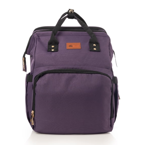 Mochila Pañalera ISADEN Debug con Cambiador Cuna Morado