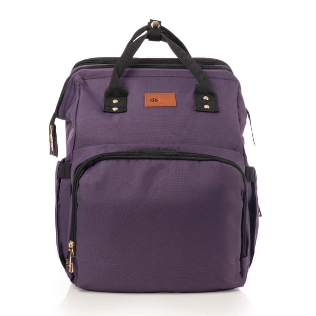 Mochila Pañalera ISADEN Debug con Cambiador Cuna Morado