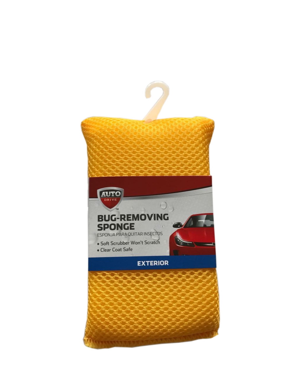 Auto Drive Car Wash BugRemoving Sponge, Yellow Mash Spong, 1 Count