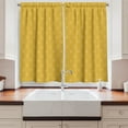 thumbnail image 2 of Ambesonne Floral Kitchen Curtains, Modern Flowers Graphic Art, 55"x45", Earth Yellow and White, 2 of 3