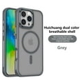 thumbnail image 2 of Strong Magnetic for iPhone 13 Case, Military Grade Drop Protection, Compatible with MagSafe, [Metal Keys]Shockproof Translucent Matte Hard Back Soft Slim Phone Protective Case,Gray, 2 of 5
