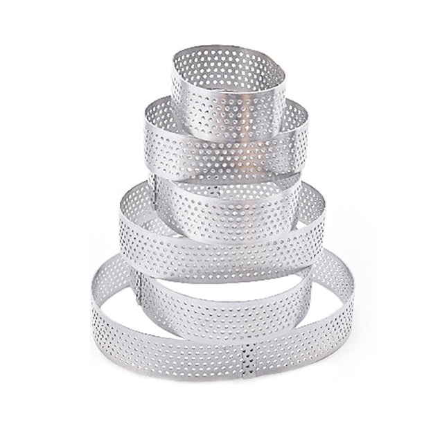 Pastel De Perforación De Acero Inoxidable Anillo De Torre De Pastel De Queso Mousse Anillo De Pastel De Varias Formas 6 Uds Molde Sweethay HA025467-03