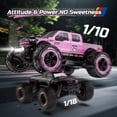 thumbnail image 6 of DEERC 1:10 Fast RC Cars for Adults, 4X4 High Speed RC Truck Crawler, 48+KM/H, Pink All Terrain Hobby Remote Control Monster Truck with 2 Modular Batteries, Toy Vehicle Gift for Kids, 6 of 8