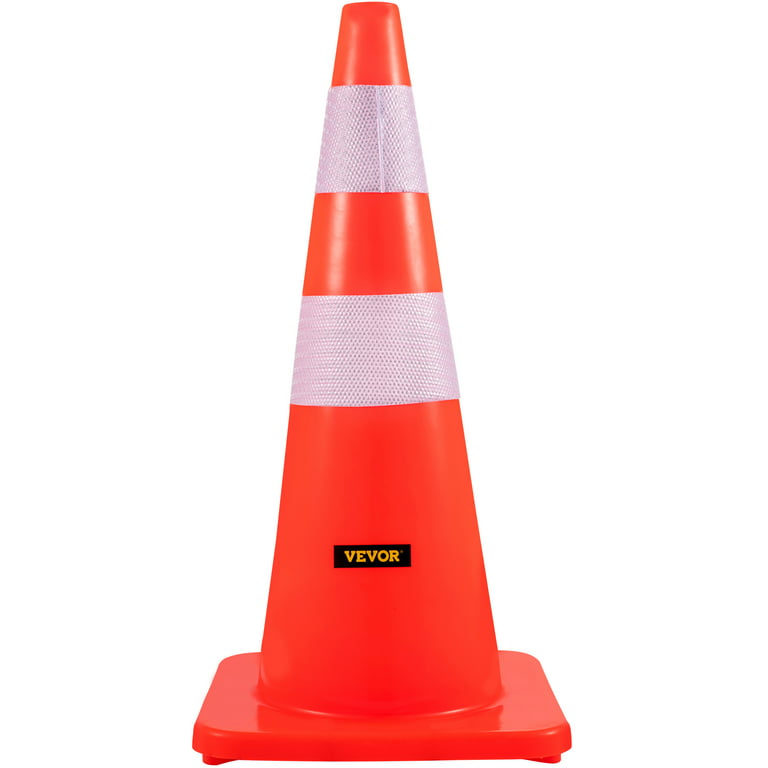 VEVOR Safety Cones, 12 x 28 Traffic Cones, PVC Orange